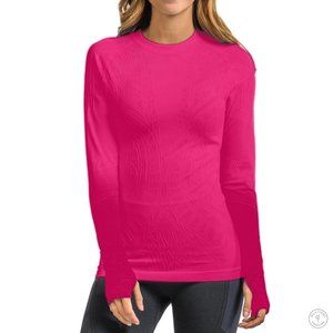 MPG Hot Pink Fitted Long Sleeve Workout Top